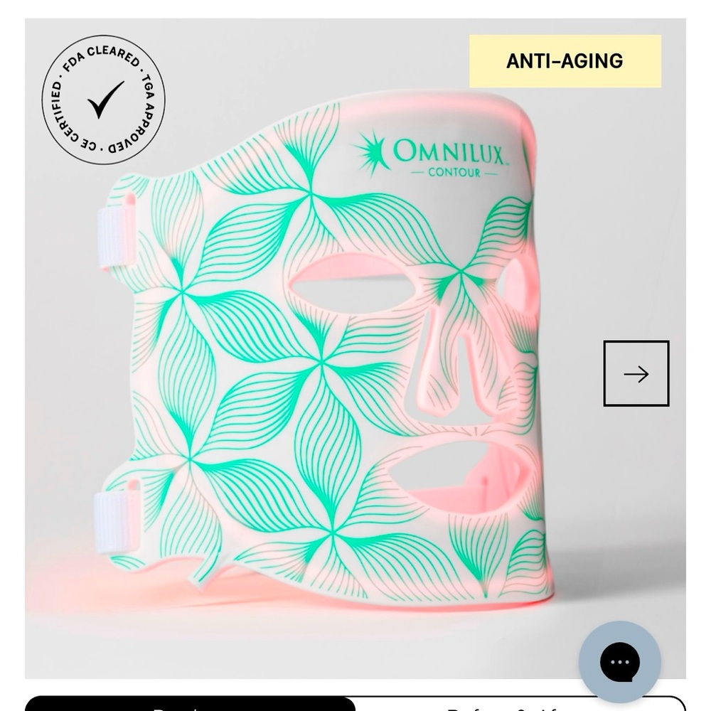 Contour LED Skincare Mask - Green and White